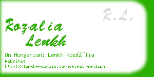 rozalia lenkh business card